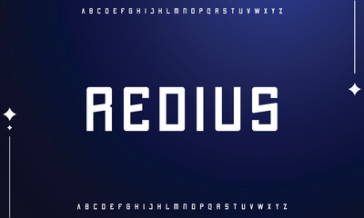 Modern abstract digital alphabet font. Minimal technology typography, Creative urban sport fashion futuristic font and with numbers. vector illustration