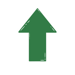 Doodle arrow or sign illustration Icon that can be used for sticker, book, mandala, scrapbook, icon, decorative, etc. with aesthetic colorful green color