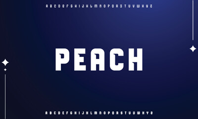 Modern abstract digital alphabet font. Minimal technology typography, Creative urban sport fashion futuristic font and with numbers. vector illustration