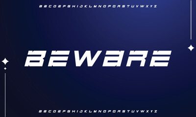 Modern abstract digital alphabet font. Minimal technology typography, Creative urban sport fashion futuristic font and with numbers. vector illustration