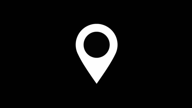 Animation of location pin icon concept, GPS icon.