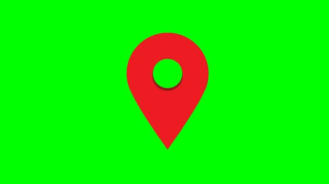 Animation of location pin icon concept, GPS icon.