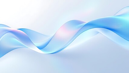 Naklejka premium Abstract minimalist design, curved glass shape, 3d render