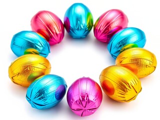 "Colorful Chocolate Easter Egg Circle
