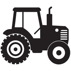 Tractor isolated on white background. Vector illustration 