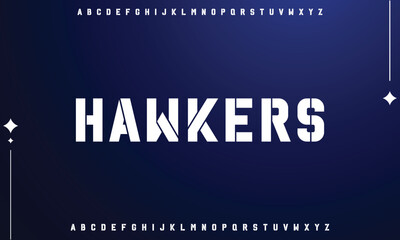 Modern abstract digital alphabet font. Minimal technology typography, Creative urban sport fashion futuristic font and with numbers. vector illustration