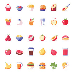 Vibrant Food Icon Set