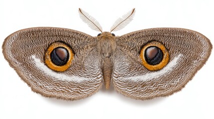 Obraz premium Captivating moth close-up nature photography studio setting intricate details macro perspective entomology concept