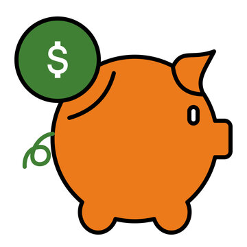 recommend clip art: Piggy bank Icon. Personal finance icon. Filled outline style