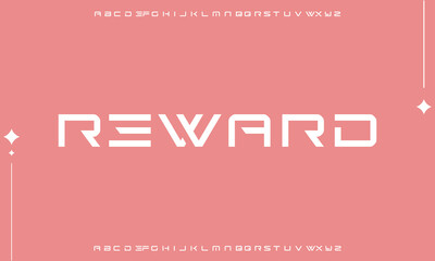 Modern abstract digital alphabet font. Minimal technology typography, Creative urban sport fashion futuristic font and with numbers. vector illustration