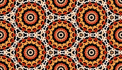 geometric ornamental shapes. decorative symmetrical background. unique and creative design. abstract colorful illustration.