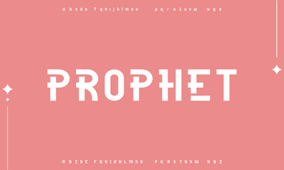 Creative font. Modern abstract digital tech font. Logo creative font, type, technology, movie, digital, music, movie. Fonts and illustration in vector format.