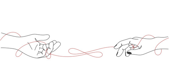 promise line art illustration. wedding, valentine element vector	
