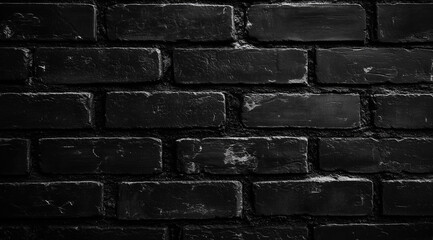Rustic Black Brick Wall with Subtle Texture zz