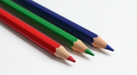 Fototapeta premium color pencils isolated on white background