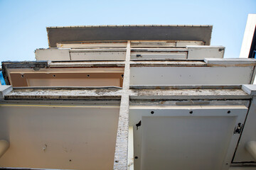 view of building being demolished for renovation