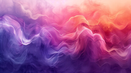 Obraz premium Abstract flowing waves of pink, purple, and orange hues