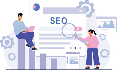 Creative SEO illustration, focusing on effective search engine strategies for optimization.