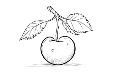 Cherries: Drawing a Juicy Fruit with Leaves