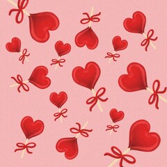 seamless background with hearts