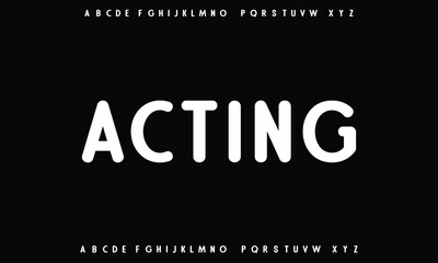 Obraz premium Creative font. Modern abstract digital tech font. Logo creative font, type, technology, movie, digital, music, movie. Fonts and illustration in vector format.