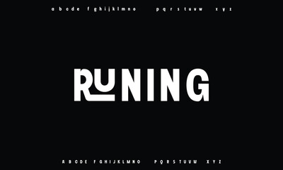 Minimal modern logo alphabet fonts. Typography minimalist urban sana serif digital fashion future creative logos fonts. vector illustration