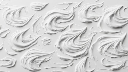 Obraz premium Abstract White Swirl Texture Elegant Impasto Background