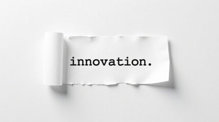Revealing the Word Innovation on a Piece of Torn Paper