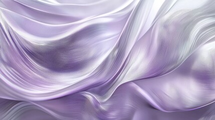 Obraz premium Flowing lavender silk fabric textile studio abstract design soft textures close-up view elegance and luxury