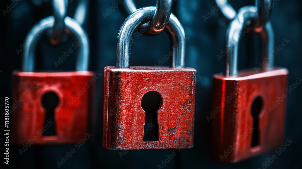 Poster data breach, cyber attack threat and hackers danger warning alert red banner, vector digital technol