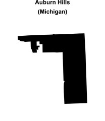 Auburn Hills (Michigan) blank outline map