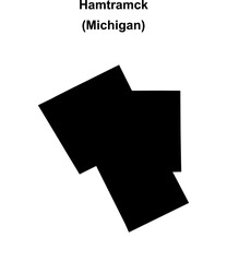 Hamtramck (Michigan) blank outline map