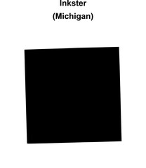 Inkster (Michigan) blank outline map