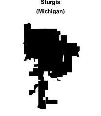 Sturgis (Michigan) blank outline map