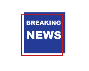 Fototapeta premium Vector illustration breaking news background, Live Breaking News headline with blue and red color background 