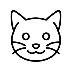 cat icon, animals line art, animals vector - simple black line art icon of cat perfect for logos, and animals -themed designs.