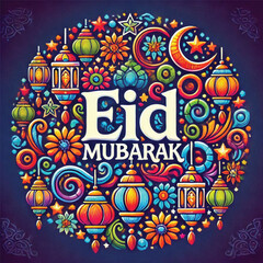 vector eid mubarak, muslim holiday