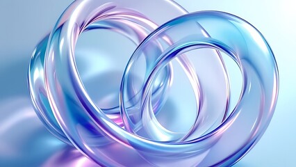 Fototapeta premium Abstract colorful shape, 3d render