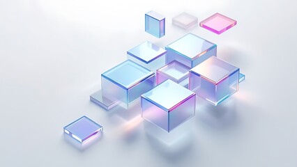 Obraz premium Background design, abstract geometric blocks, 3d render