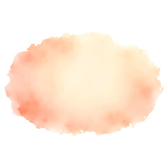 Obraz premium A soft, peach-colored watercolor stain or blob with subtle variations in tone and a textured edge.