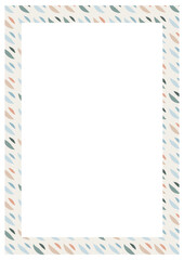 Fototapeta premium A4 frame with colorful doodle pattern. Design element for prints, backgrounds, template, web pages and textile pattern.