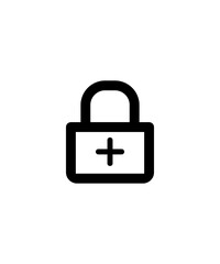 illustration of Add Security black lines on a white background
