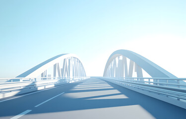 Obraz premium c4d style bridge and sky
