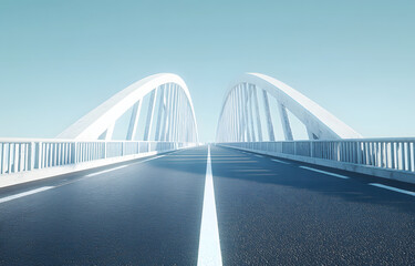 Obraz premium c4d style bridge and sky