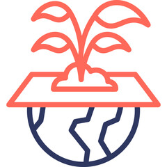 Environment line color icon