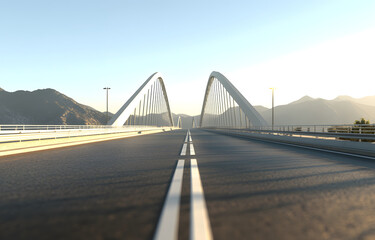 Obraz premium c4d style bridge and sky