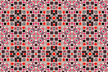Fototapeta premium geometric ornamental shapes. decorative symmetrical background. unique and creative design. abstract colorful illustration.