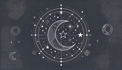 Obraz premium Cosmic Tranquility: A Peaceful Night Sky