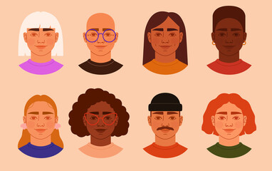 Portraits de personnes de tous âges et origines