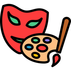 Arts lineal color icon
